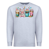 Heather Grey easter coffee cups Premium Sweatshirt - MaliasSmallBusiness