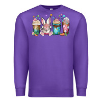 Purple easter coffee cups Premium Sweatshirt - MaliasSmallBusiness