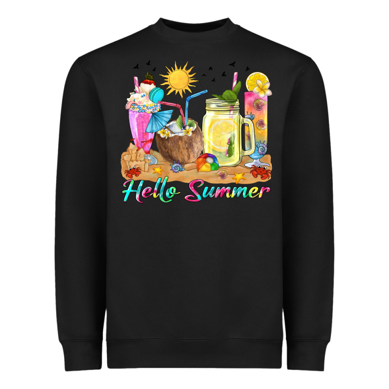 Hello Summer Drinks Heavyweight Sweatshirt by texasbilliewilder | Teevron
