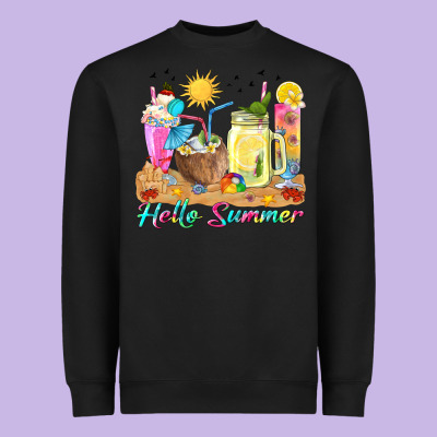 Hello Summer Drinks Heavyweight Sweatshirt Designed By Texasbilliewilder
