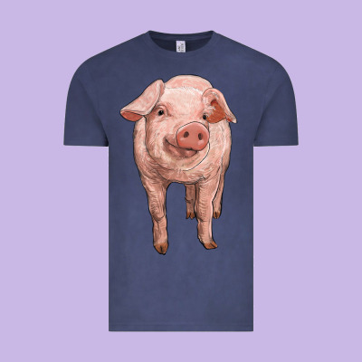 Pig Vintage Tee Designed By Ranaportraitstore