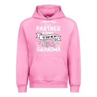Fuchsia Pink I Asked God For a Partner In Crime He Sent Me My Crazy Grandma Urban Hoodie - Bettercallsaul