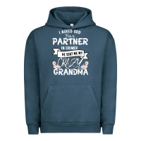 Pigment Midnight Navy I Asked God For a Partner In Crime He Sent Me My Crazy Grandma Urban Hoodie - Bettercallsaul