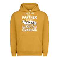Pigment Peanut Butter I Asked God For a Partner In Crime He Sent Me My Crazy Grandma Urban Hoodie - Bettercallsaul