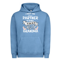 Pigment Pebble Blue I Asked God For a Partner In Crime He Sent Me My Crazy Grandma Urban Hoodie - Bettercallsaul