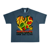 Midnight Navy juneteenth 1865 graffiti Urban Heavy Tee - HRA Design Shop