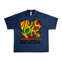 Navy juneteenth 1865 graffiti Urban Heavy Tee - HRA Design Shop