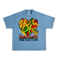 Pebble Blue juneteenth 1865 graffiti Urban Heavy Tee - HRA Design Shop