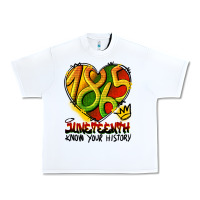 White juneteenth 1865 graffiti Urban Heavy Tee - HRA Design Shop