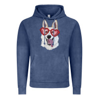 White Shepherd With Love Glasses Vintage Hoodie | Teevron