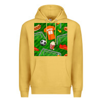 Antique Gold soccer ball uniform and shoes seamless pattern Premium Hoodie - BundleAndBundleShop