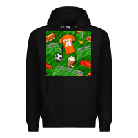 Black soccer ball uniform and shoes seamless pattern Premium Hoodie - BundleAndBundleShop