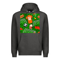Charcoal Heather soccer ball uniform and shoes seamless pattern Premium Hoodie - BundleAndBundleShop