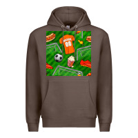 Coffee soccer ball uniform and shoes seamless pattern Premium Hoodie - BundleAndBundleShop