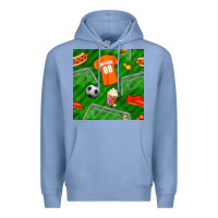 Colony Blue soccer ball uniform and shoes seamless pattern Premium Hoodie - BundleAndBundleShop
