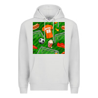 Dove Grey soccer ball uniform and shoes seamless pattern Premium Hoodie - BundleAndBundleShop