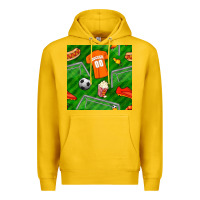 Lemon soccer ball uniform and shoes seamless pattern Premium Hoodie - BundleAndBundleShop