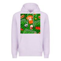 Lilac soccer ball uniform and shoes seamless pattern Premium Hoodie - BundleAndBundleShop