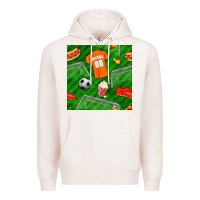Pale Pink soccer ball uniform and shoes seamless pattern Premium Hoodie - BundleAndBundleShop