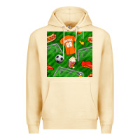 Pina Colada soccer ball uniform and shoes seamless pattern Premium Hoodie - BundleAndBundleShop