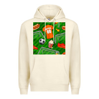 Sandshell soccer ball uniform and shoes seamless pattern Premium Hoodie - BundleAndBundleShop