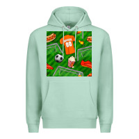 Seafoam soccer ball uniform and shoes seamless pattern Premium Hoodie - BundleAndBundleShop