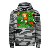 Slate Camo soccer ball uniform and shoes seamless pattern Premium Hoodie - BundleAndBundleShop