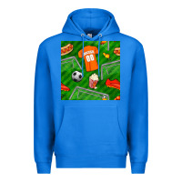 True Royal soccer ball uniform and shoes seamless pattern Premium Hoodie - BundleAndBundleShop