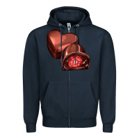 Navy heart chocolate Zipper Hoodie - AdoDesignShop