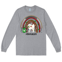 Heather Grey Christmas dental life rainbow Long Sleeve Tee - JahusDesignShop
