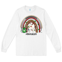 White Christmas dental life rainbow Long Sleeve Tee - JahusDesignShop