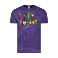 Cloud Purple we are all human Vintage Tee - Zillion Design Studio