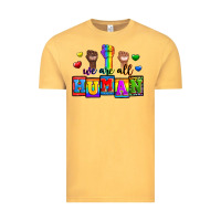 Vintage Mustard we are all human Vintage Tee - Zillion Design Studio