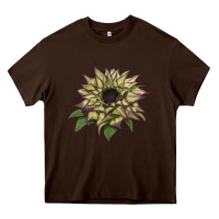 Chocolate Brown sun   fill purple sunflower Heavy Core Tee - LillyAllenDesigns