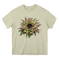 Mossy sun   fill purple sunflower Heavy Core Tee - LillyAllenDesigns