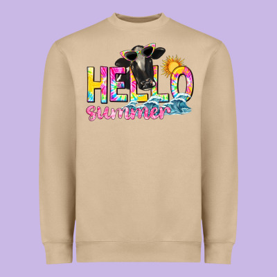 Hello Summer Heavyweight Sweatshirt Designed By Texasbilliewilder