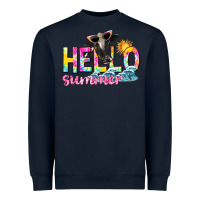 Navy hello summer Heavyweight Sweatshirt - texasbilliewilder