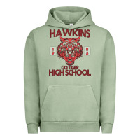 Pigment Oil Green Go Tiger High School Urban Hoodie - Bettercallsaul