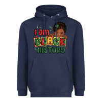 Navy i am black history black girl Heavyweight Hoodie - MaliasSmallBusiness