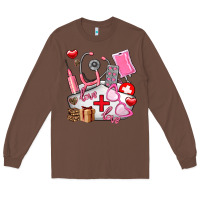 Chestnut nurse  valentines day love Long Sleeve Tee - AdoDesignShop
