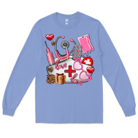 Colony Blue nurse  valentines day love Long Sleeve Tee - AdoDesignShop