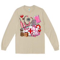 Mushroom nurse  valentines day love Long Sleeve Tee - AdoDesignShop