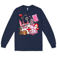 Navy nurse  valentines day love Long Sleeve Tee - AdoDesignShop