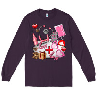 Plum nurse  valentines day love Long Sleeve Tee - AdoDesignShop