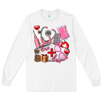 White nurse  valentines day love Long Sleeve Tee - AdoDesignShop