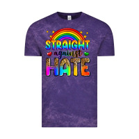 Cloud Purple straight against hate Vintage Tee - Zillion Design Studio