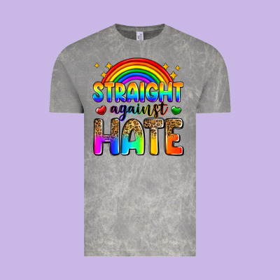 Straight Against Hate Vintage Tee Designed By Zillion Design Studio