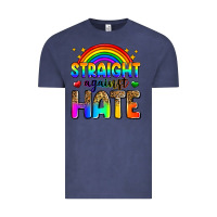 Vintage Denim straight against hate Vintage Tee - Zillion Design Studio