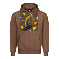 Chestnut excavator seamless pattern Zipper Hoodie - BundleAndBundleShop