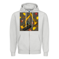 Dove Grey excavator seamless pattern Zipper Hoodie - BundleAndBundleShop